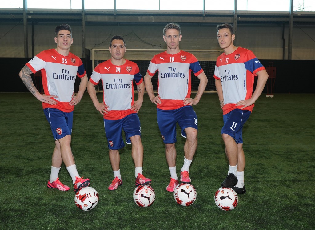Bellerin, Cazorla, Monreal, Ozil (c) Arsenal Football Club